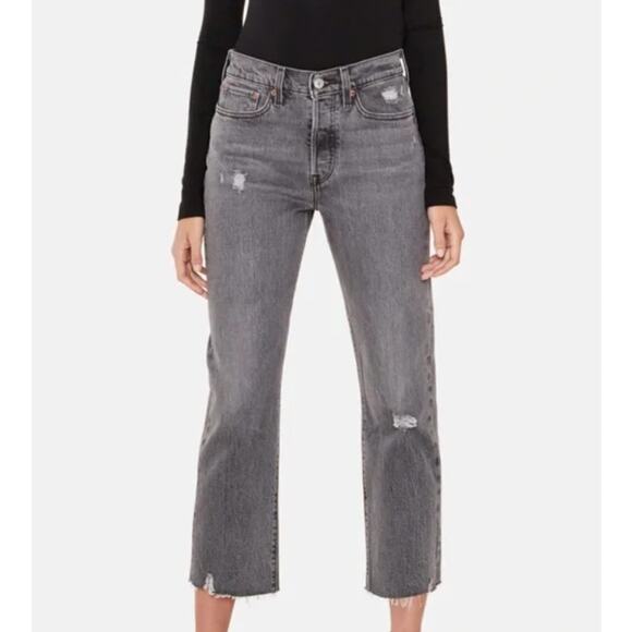 Levi’s The Wedgie High Rise Cropped Straight Jeans 24 - Picture 1 of 6